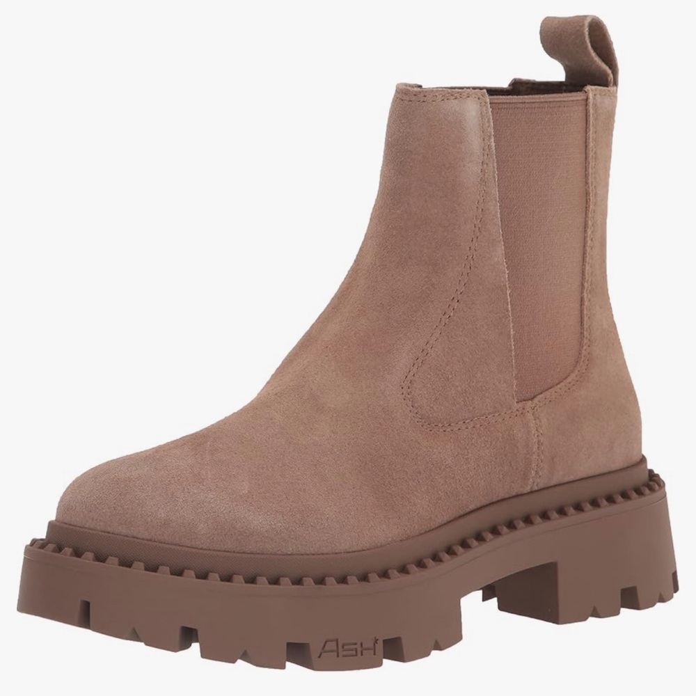 ASH Genesis Womens Leather Lug Sole Chelsea Boots Sequoia Tan. EU39=US8/EU40=US9 - Picture 2 of 15